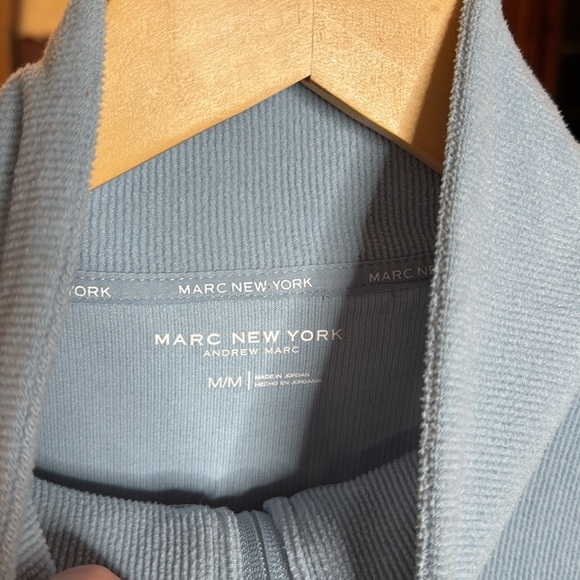 Marc New York Marc Jacob Quarter Zip Ribbed Pullover Jacket Blue Size Medium - Picture 8 of 10